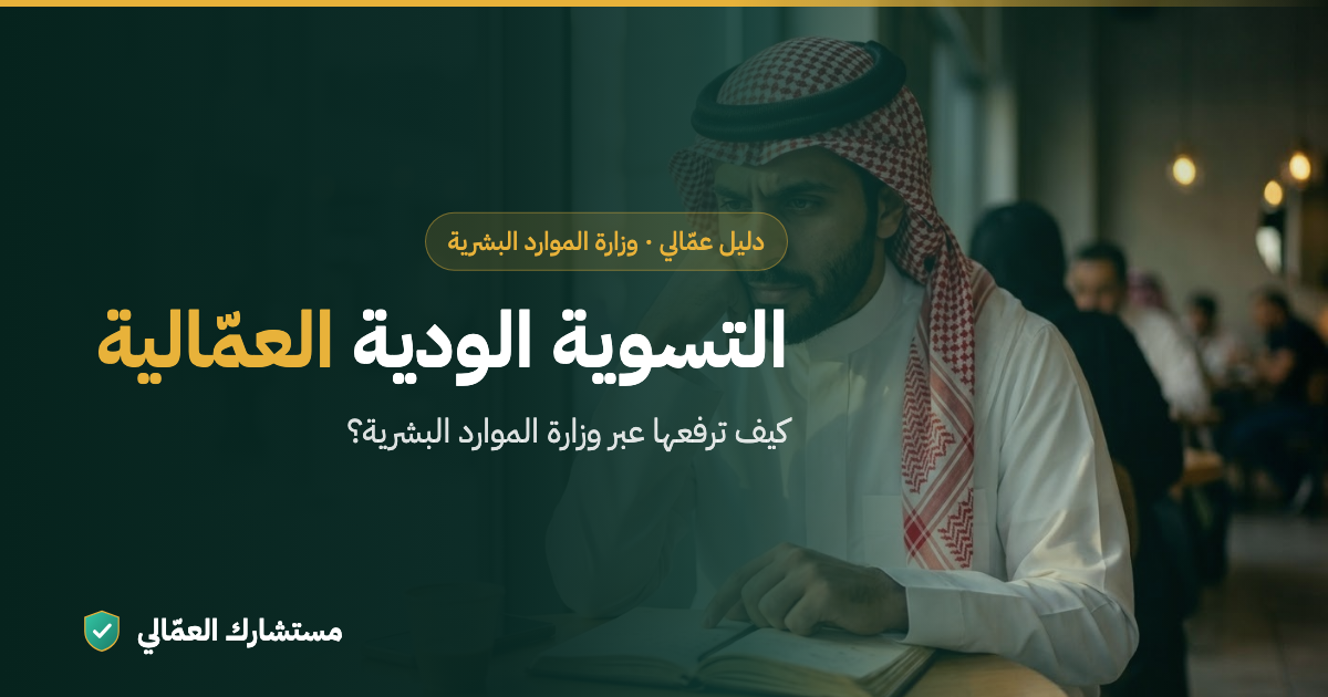 التسوية الودية العمالية في السعودية: ما هي وكيف ترفعها عبر وزارة الموارد البشرية؟